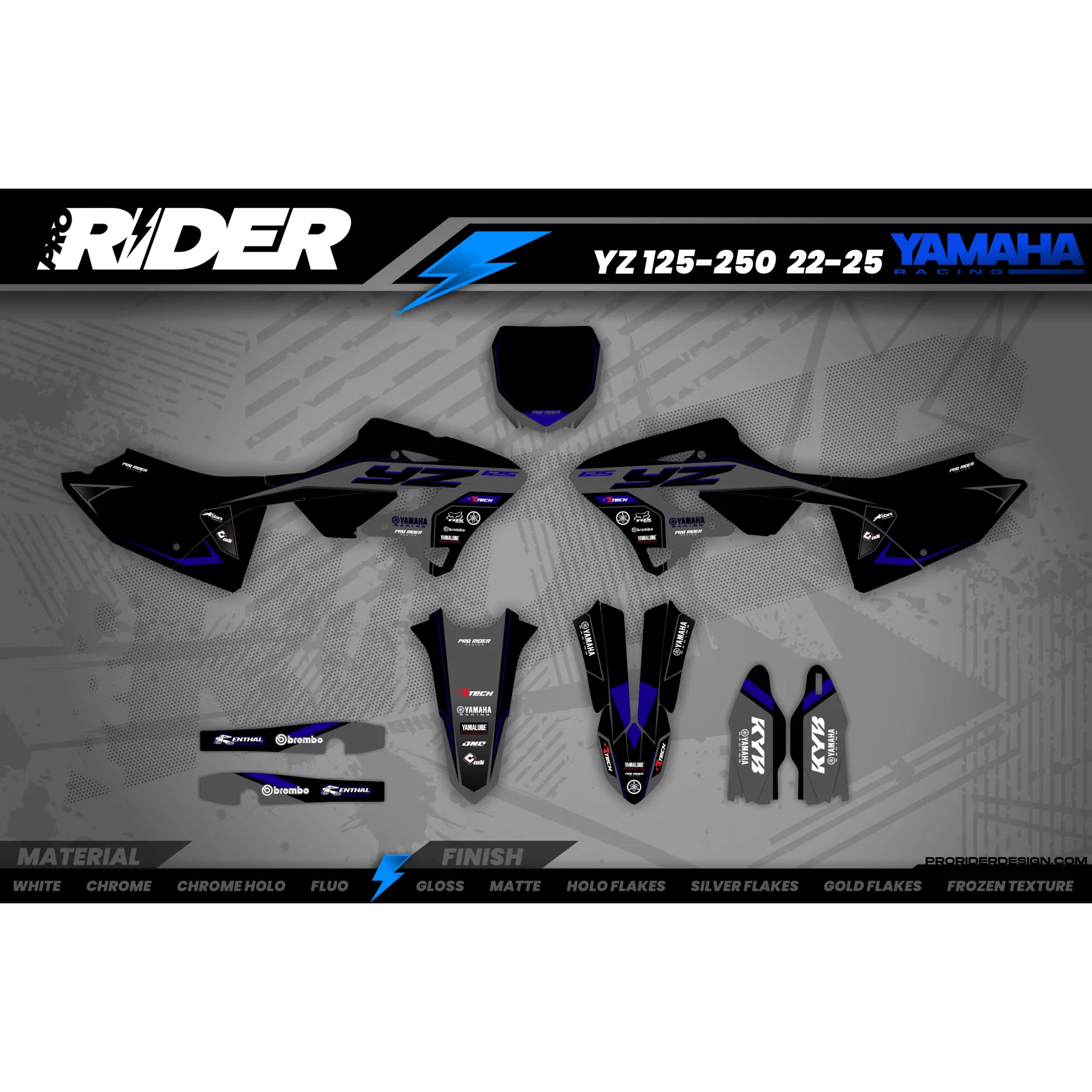 Grafiche moto grafiche PERSO Motocross YAMAHA | Black Venom