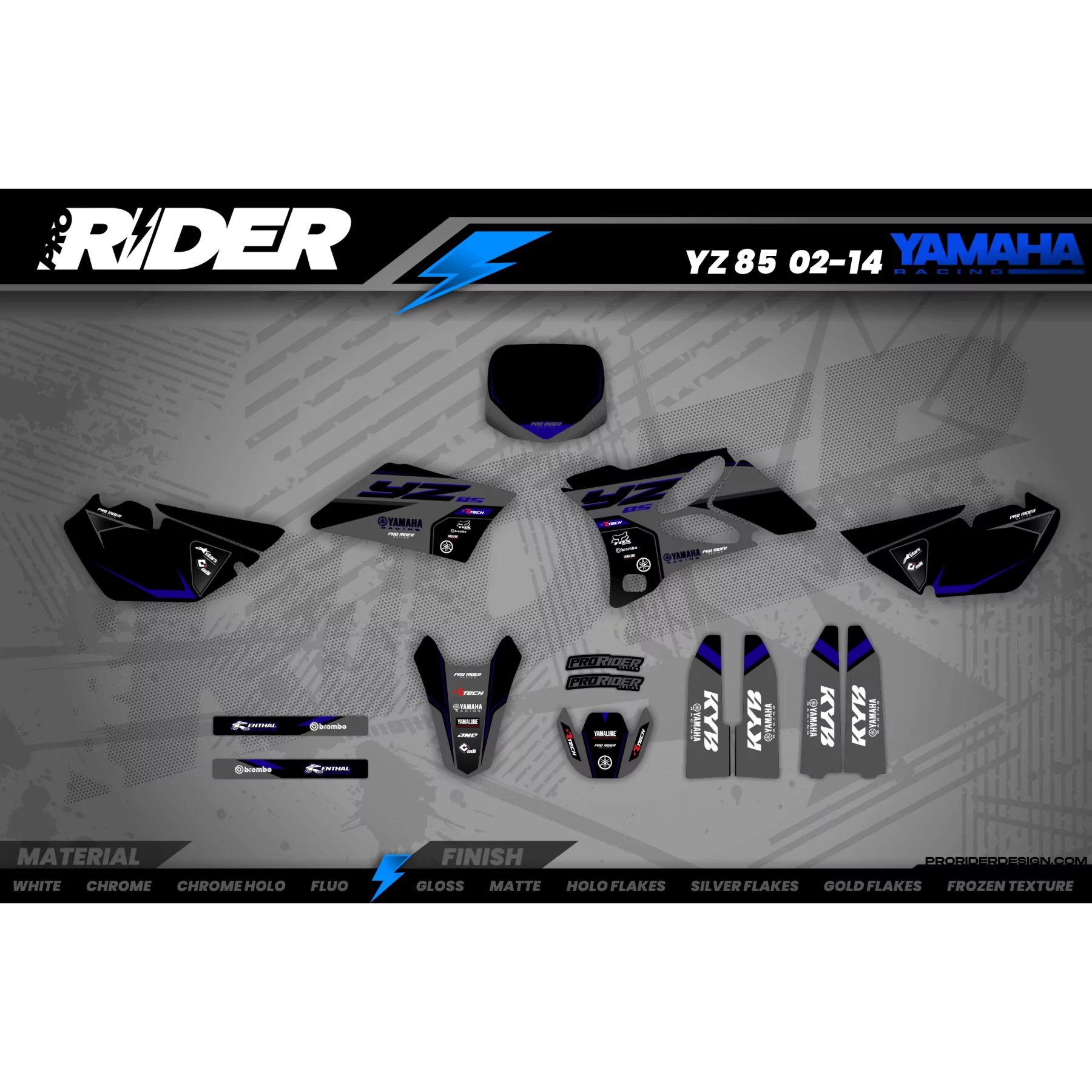 Grafiche moto grafiche PERSO Motocross YAMAHA | Black Venom