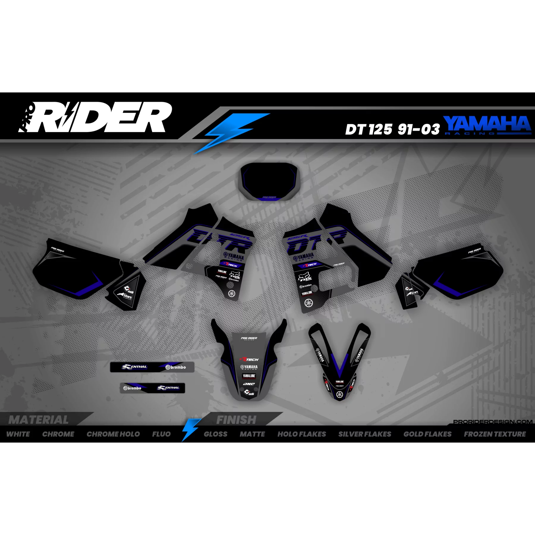 Kit adesivos moto Kit adesivos PERSO Motocross YAMAHA | Black Venom
