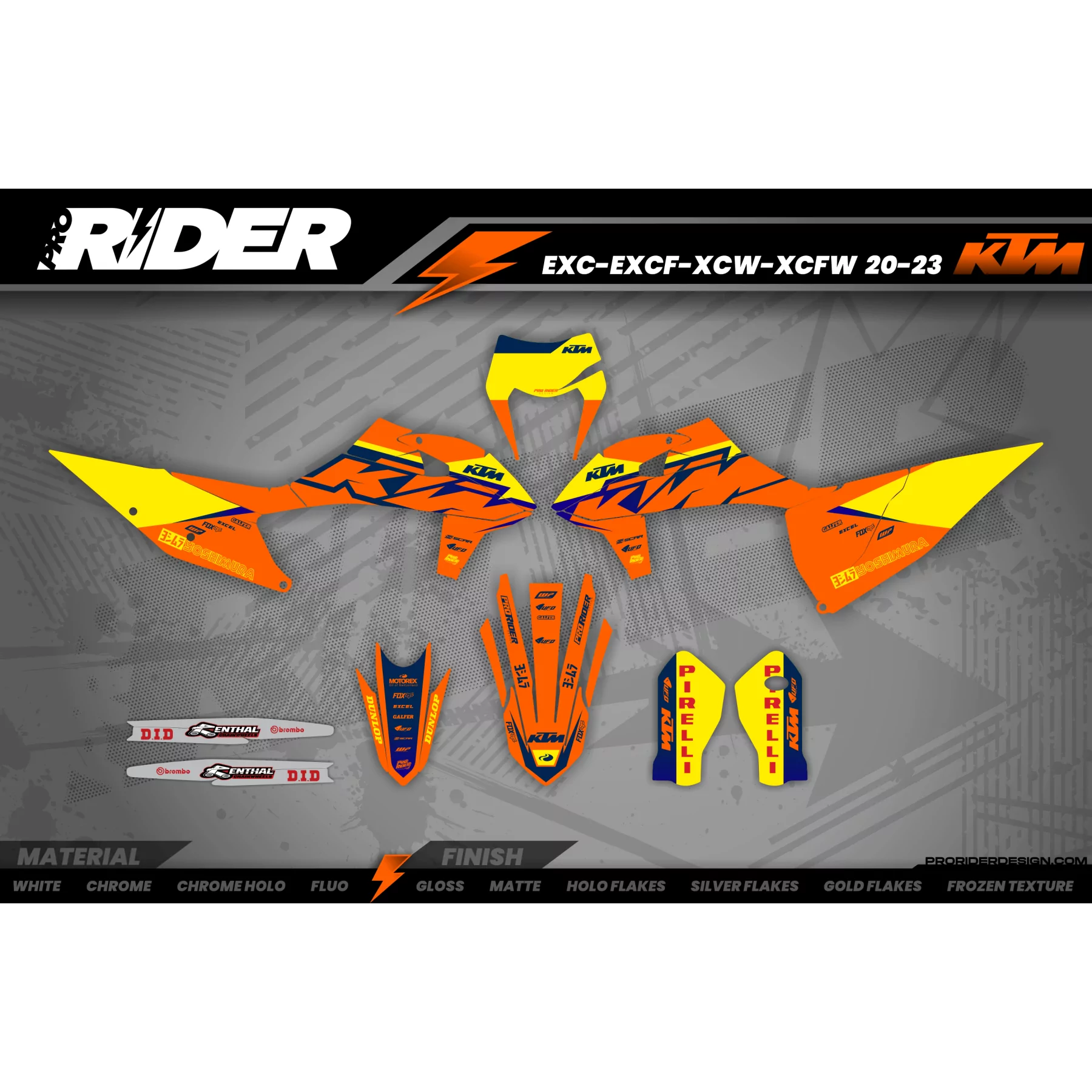 Stickerset motor Stickerset Motocross KTM SX SXF EXC- TAILWIND