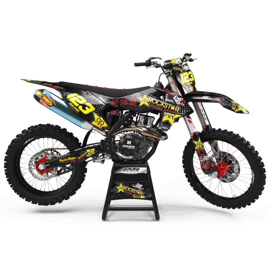Kit adesivos moto KIT ADESIVOS MOTOCROSS PERSO ROCKSTAR ENERGY vermelho (ref:prda16a)