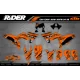 Moto-Dekorkit KIT DEKOR Motocross KTM JUST1 ORANGE