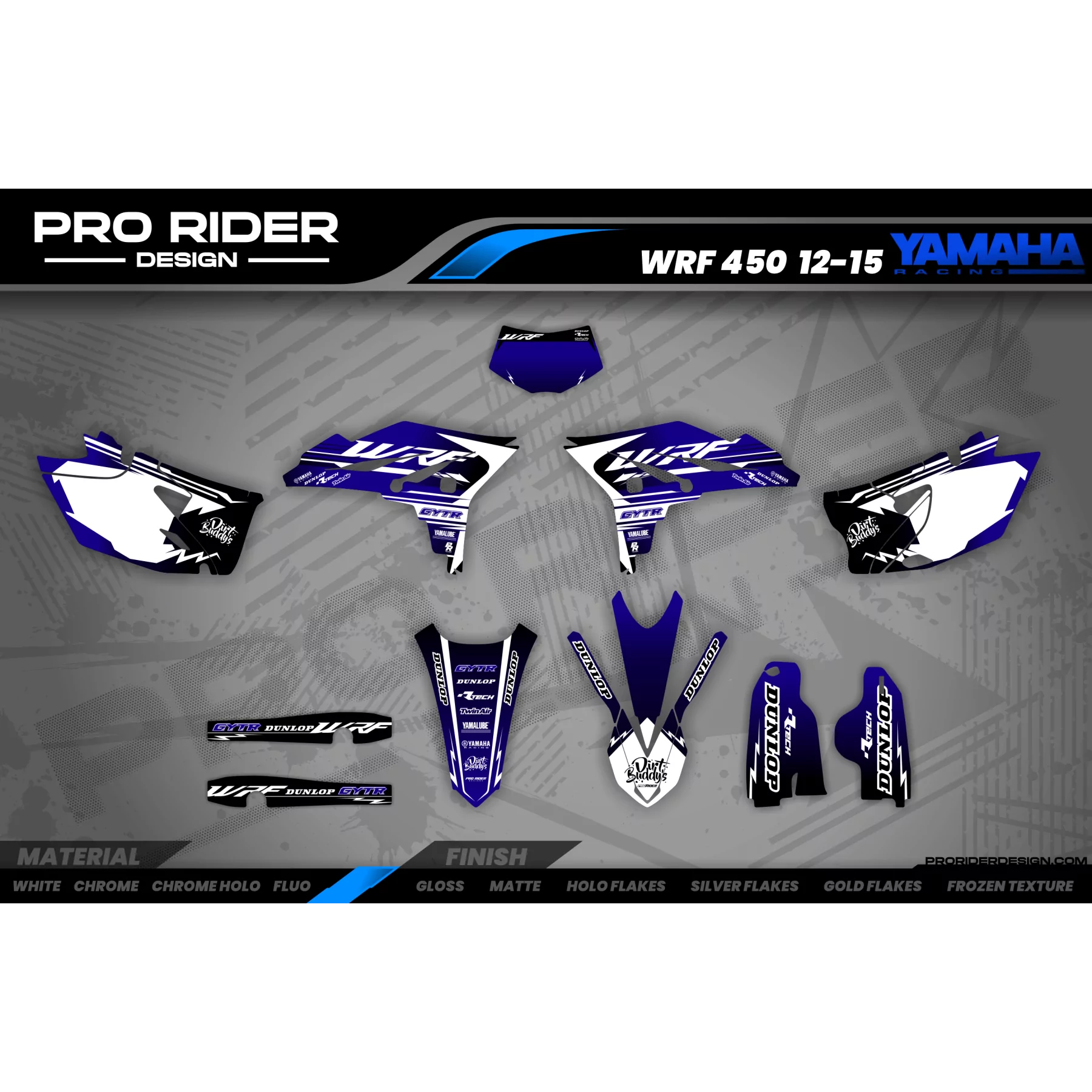 STICKERSET motor STICKERSET Motocross YAMAHA GYTR DIRT BUDDY'S