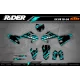 Stickerset moto STICKERSET Motocross KTM JUST1 TEAL