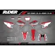 Kit adesivos moto KIT ADESIVOS Motocross HONDA VERMELHO ELEGÂNCIA