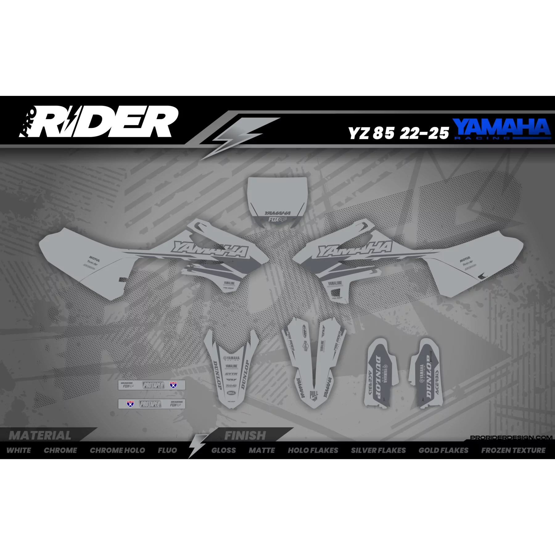 Motorrad DEKOR Motocross YAMAHA Speed Blocks - GREY