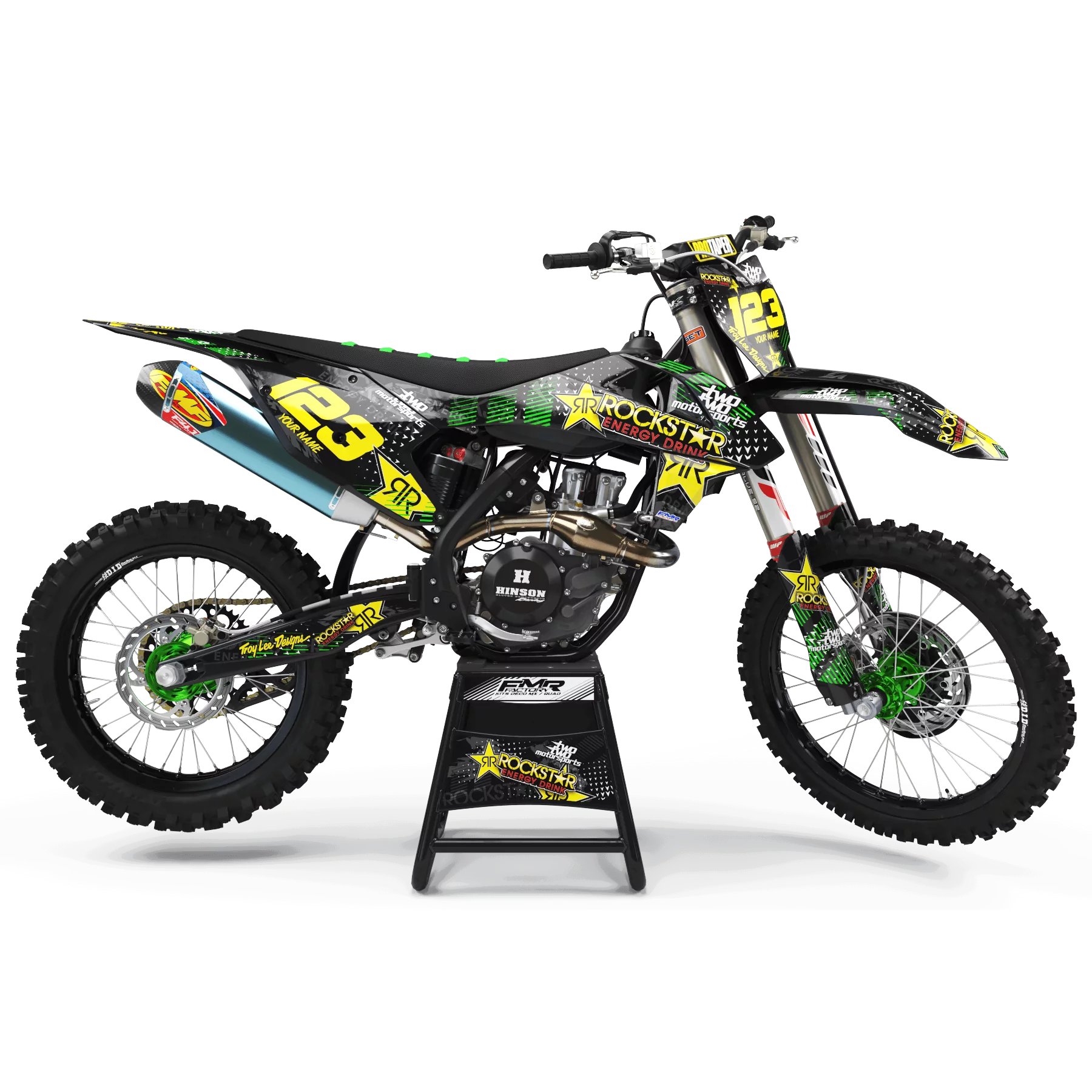 GRAPHICS moto Graphics MOTOCROSS PERSO ROCKSTAR ENERGY vert (ref:prda16b)