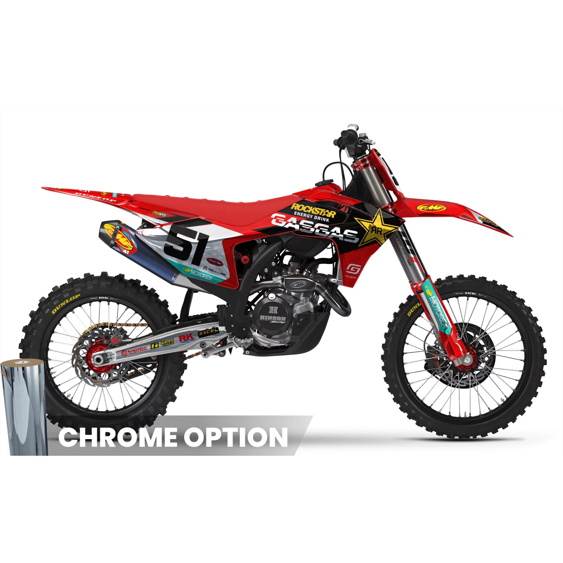 Dekor Moto Dekor Motocross gasgas ROCKSTAR JUSTIN BARCIA