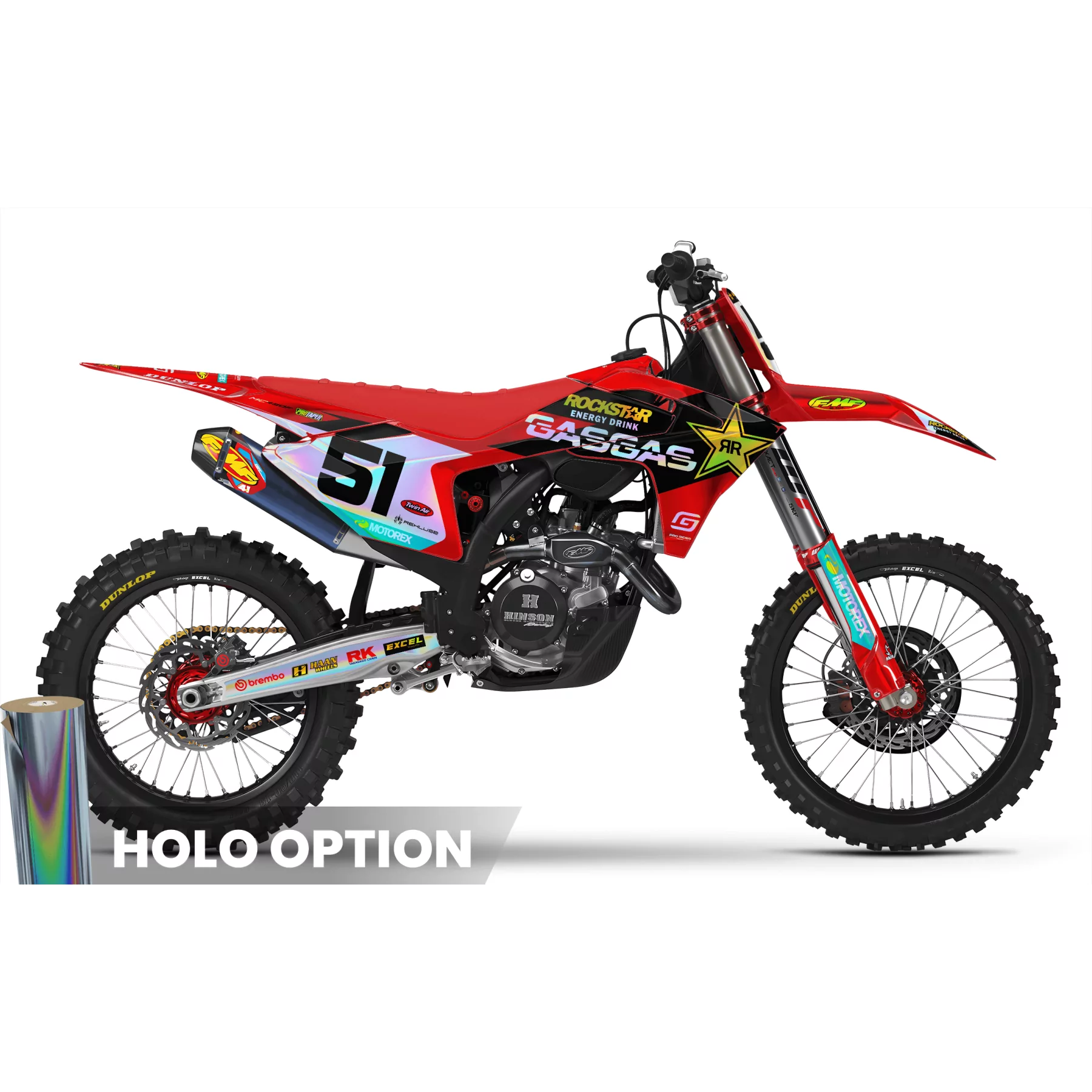 Dekor Moto Dekor Motocross Gasgas ROCKSTAR JUSTIN BARCIA