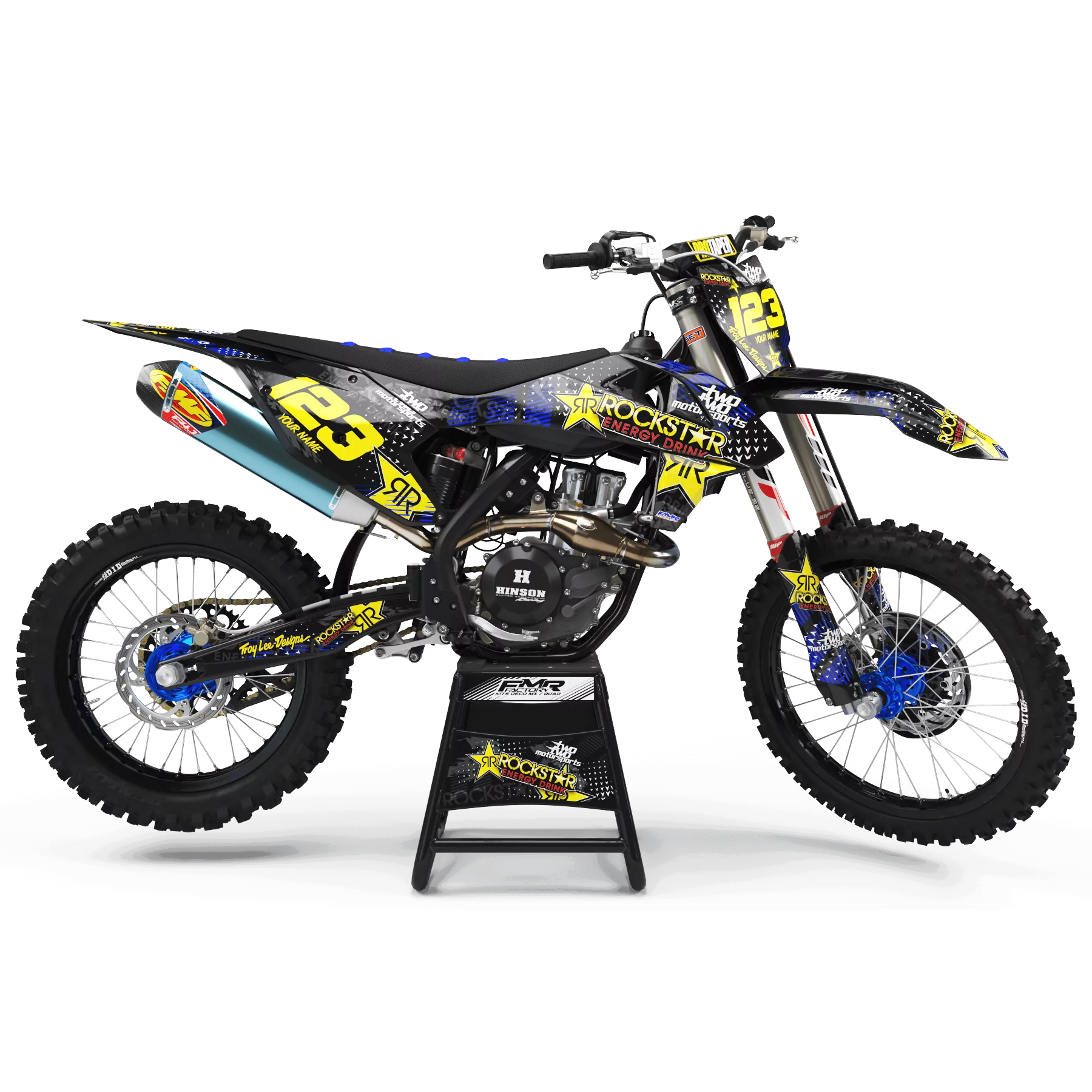 Kit adesivos moto KIT ADESIVOS MOTOCROSS ROCKSTAR ENERGY (ref:prda16e)