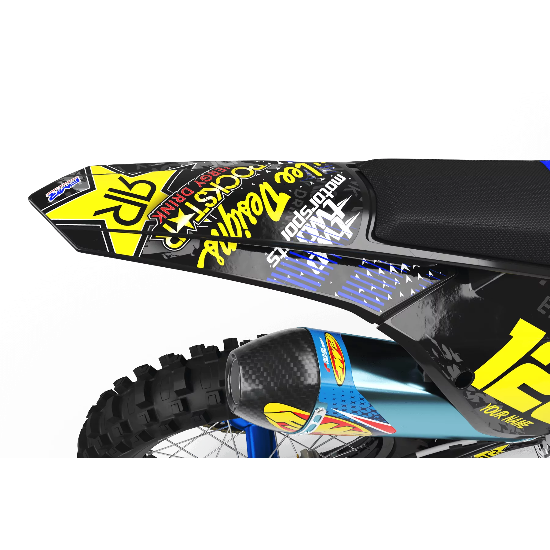 Kit adesivos moto KIT ADESIVOS MOTOCROSS ROCKSTAR ENERGY (ref:prda16e)
