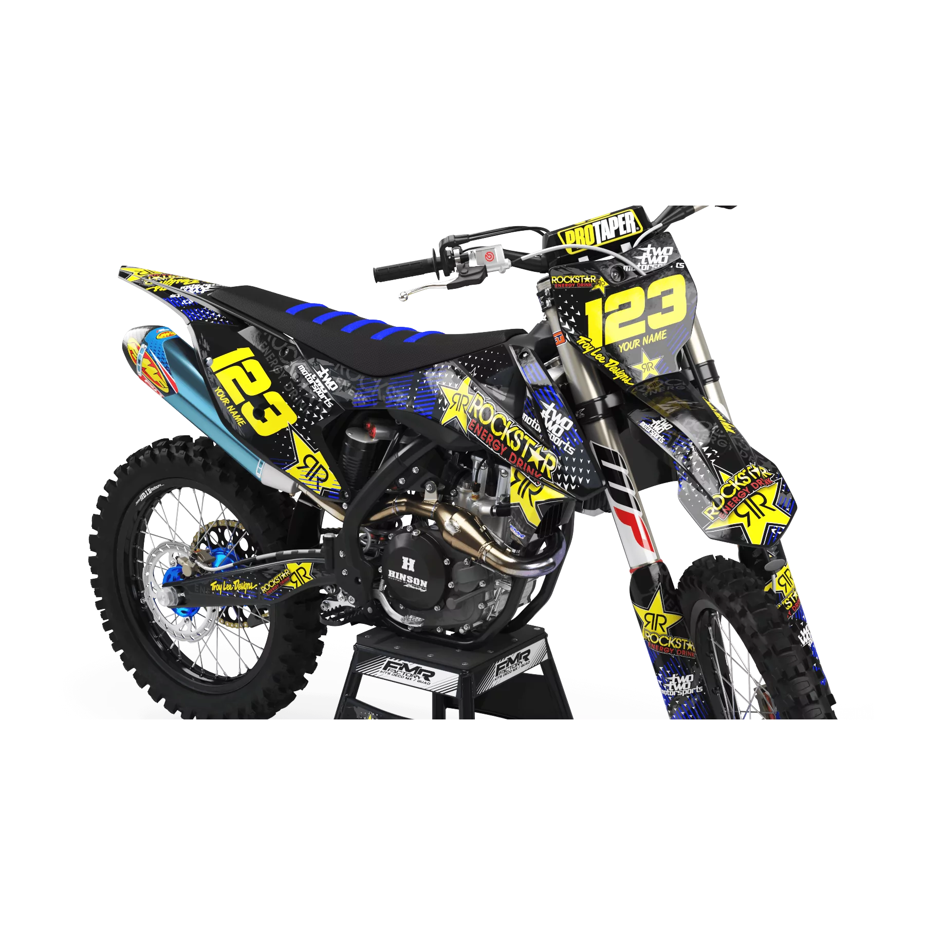 KIT ADESIVOS moto KIT ADESIVOS MOTOCROSS ROCKSTAR ENERGY (ref:prda16e)