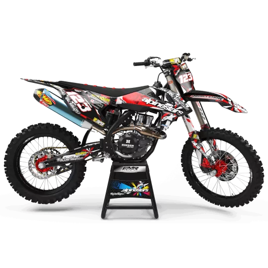 KIT ADESIVOS moto KIT ADESIVOS MOTOCROSS PERSO ALPINESTARS vermelho (ref:prda4c)