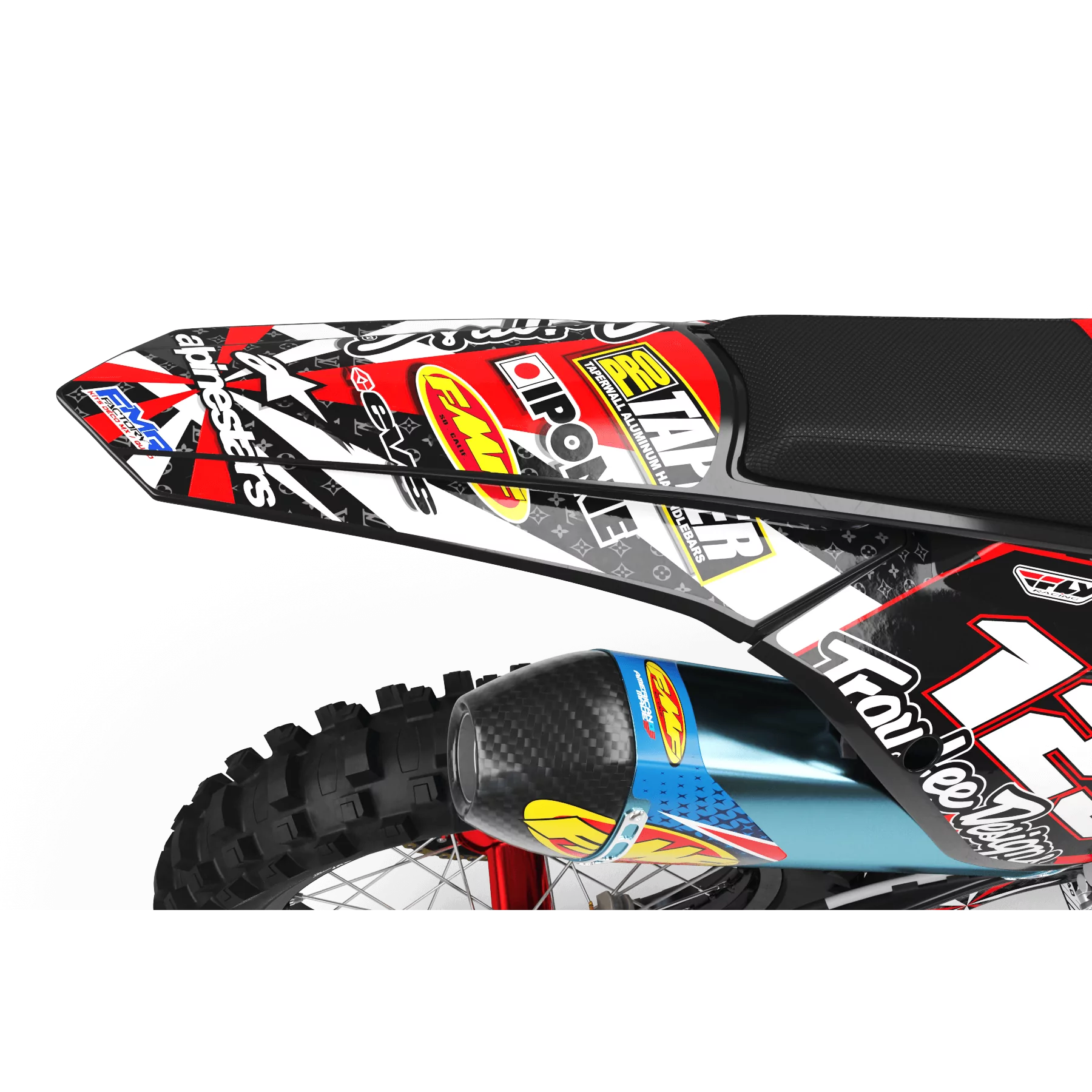DEKOR Motorrad Dekor MOTOCROSS PERSO ALPINESTARS rot (ref:prda4c)