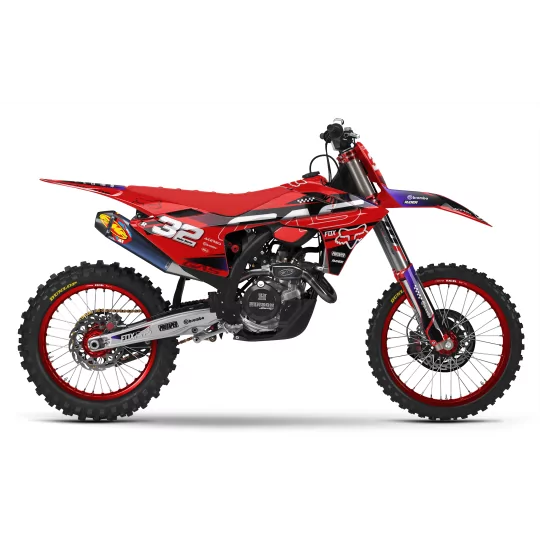 Stickerset moto Stickerset motocross gasgas FOX BLUE