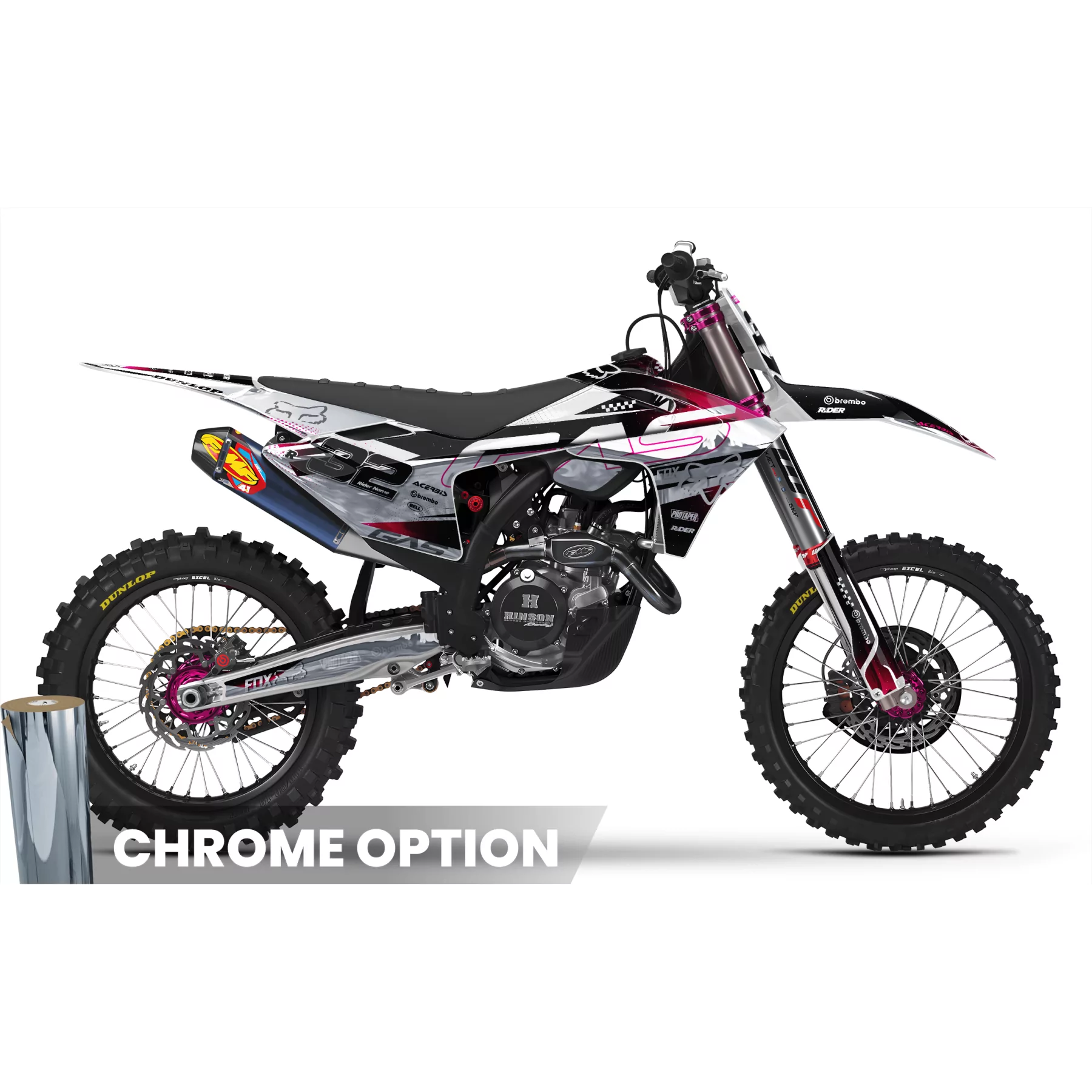 Kit adhesivos moto Kit adhesivos motocross gasgas FOX ICE