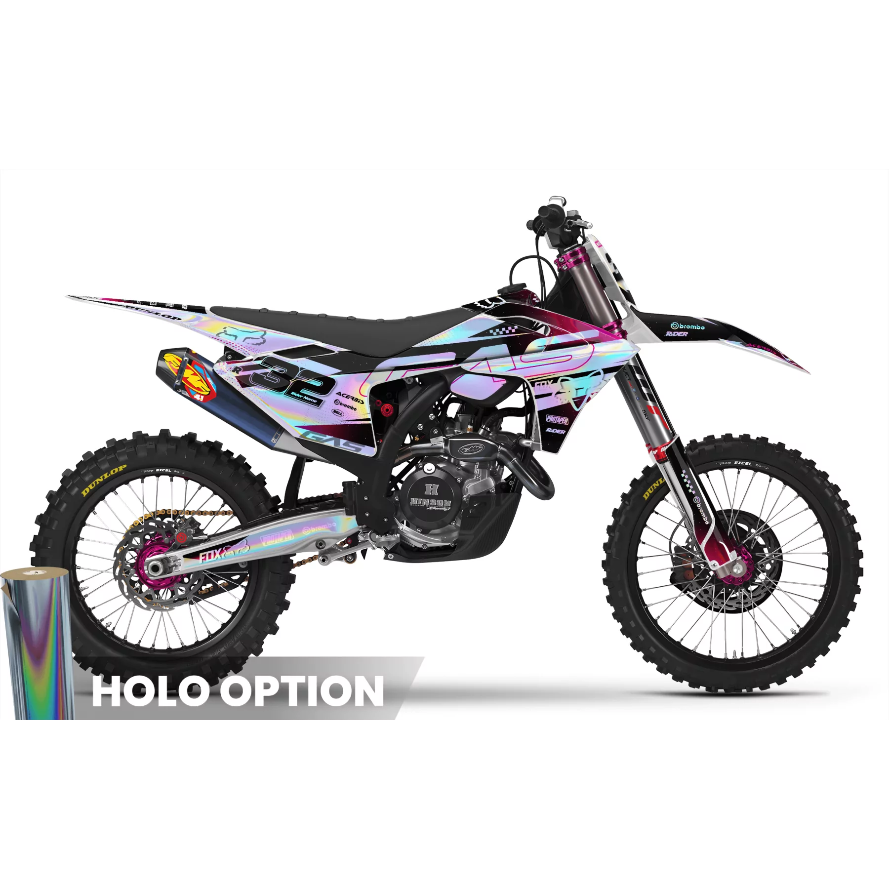 Kit adhesivos moto Kit adhesivos motocross gasgas FOX ICE