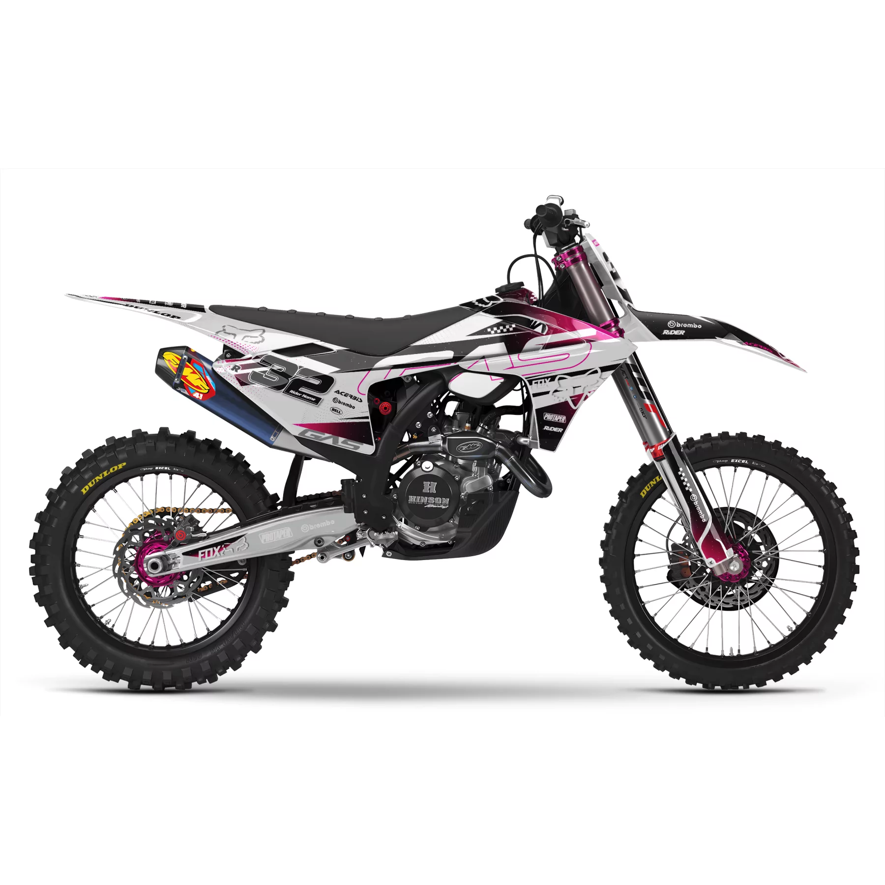 Kit adhesivos moto Kit adhesivos motocross gasgas FOX ICE