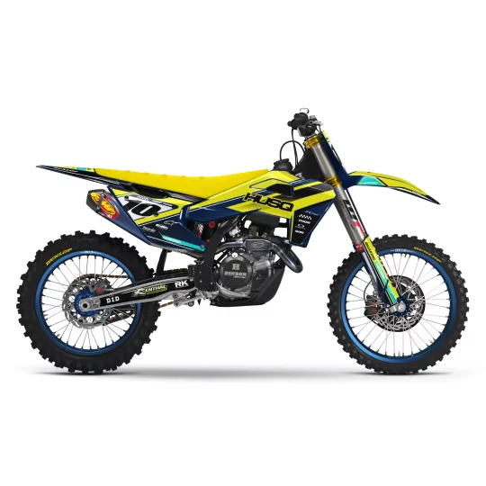 Stickerset moto Stickerset motocross husqvarna blue Strike