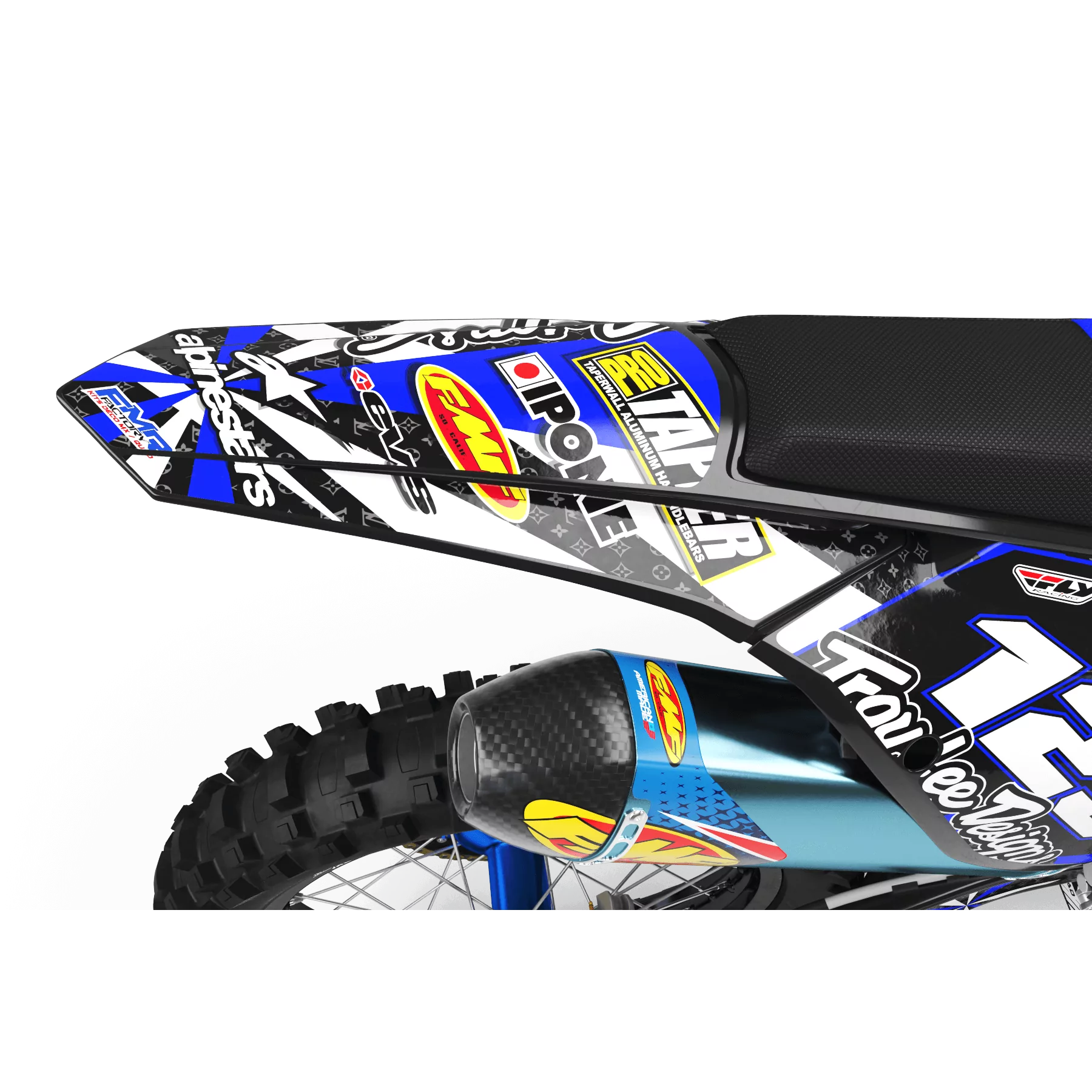 DEKOR Motorrad Dekor MOTOCROSS perso ALPINESTARS blau (ref:prda4d)