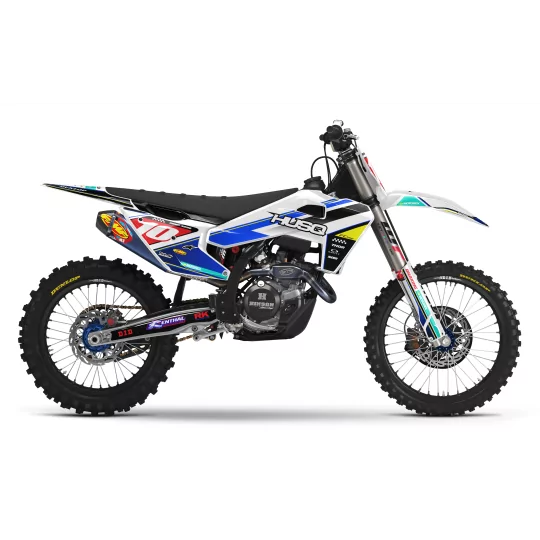 Stickerset moto Stickerset Motocross Husqvarna "White Strike" - Design Factory Imparable par ProRiderDesign