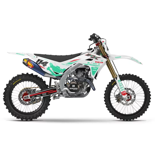Stickerset moto Stickerset Motocross Kawasaki OFF WHITE