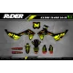 Stickerset moto Stickerset Motocross Kawasaki OFF WHITE NEON