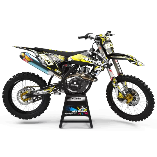 Kit adesivos moto KIT ADESIVOS Motocross ALPINESTARS amarelo (ref:prda4e)