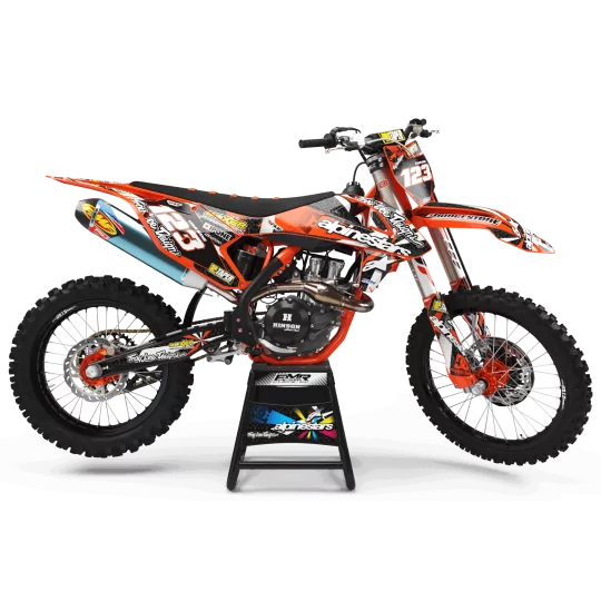 Kit adesivos moto KIT ADESIVOS Motocross PERSO MOTOCROSS ALPINESTARS laranja (ref:prda4f)