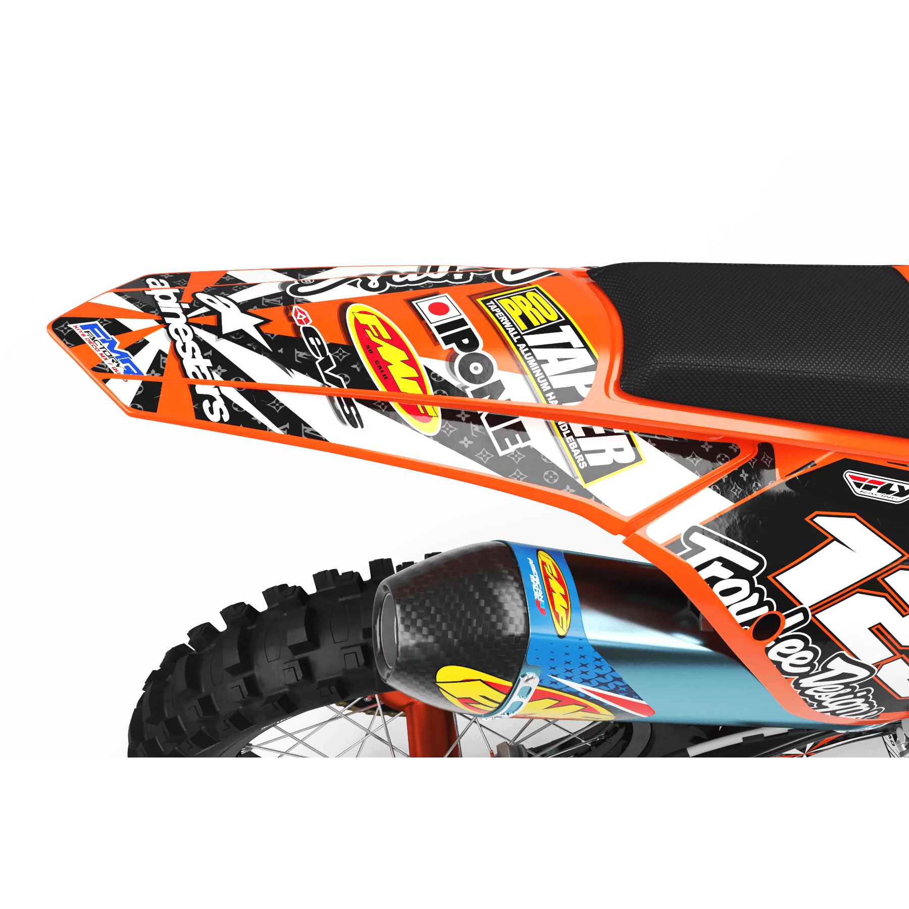 GRAPHICS moto Graphics Motocross PERSO MOTOCROSS ALPINESTARS orange (ref:prda4f)