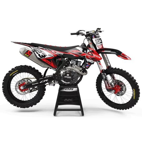 Kit adesivos moto KIT ADESIVOS MOTOCROSS honda FACTORY ENERGY vermelho (ref:prda33a)