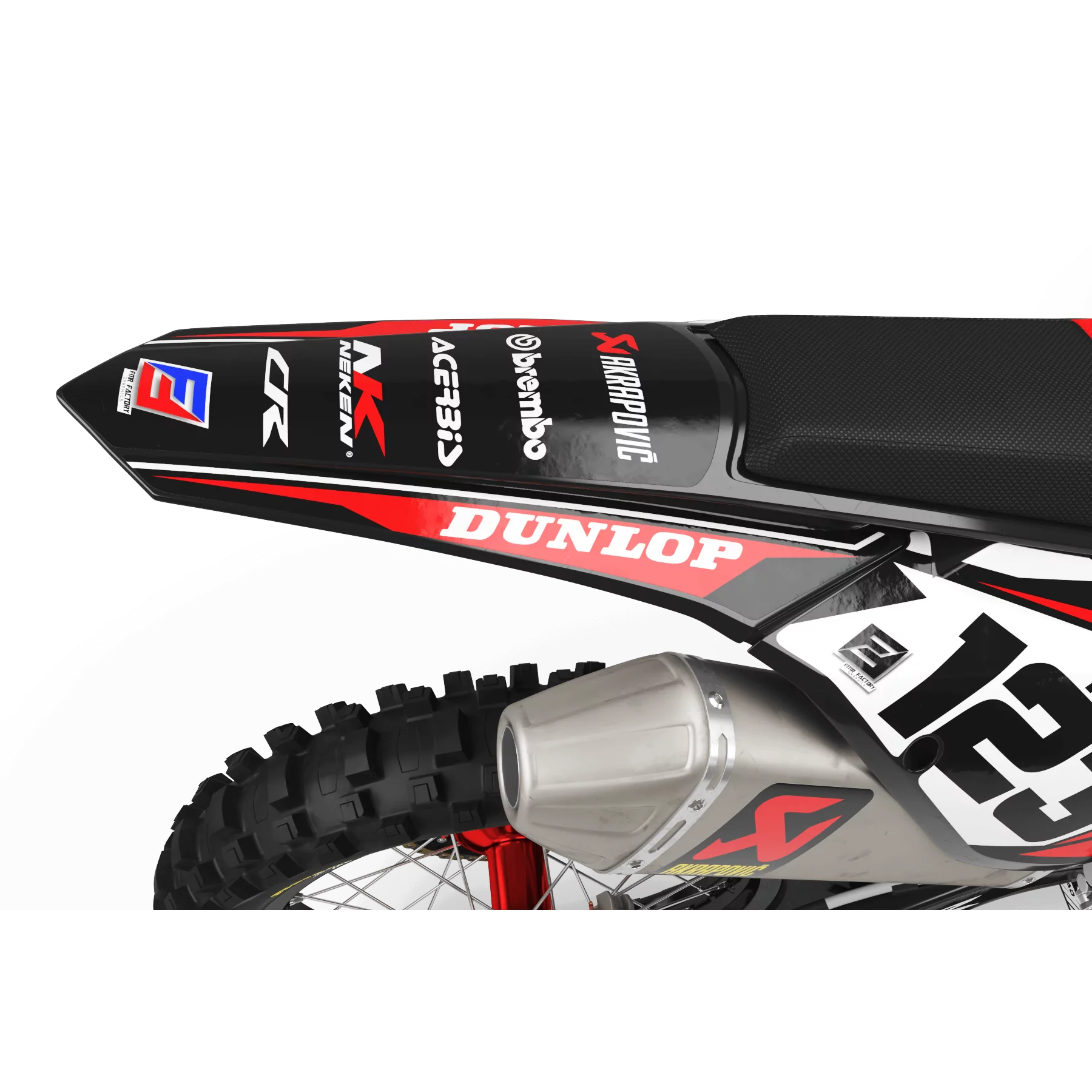 Kit adesivos moto KIT ADESIVOS MOTOCROSS honda FACTORY ENERGY vermelho (ref:prda33a)