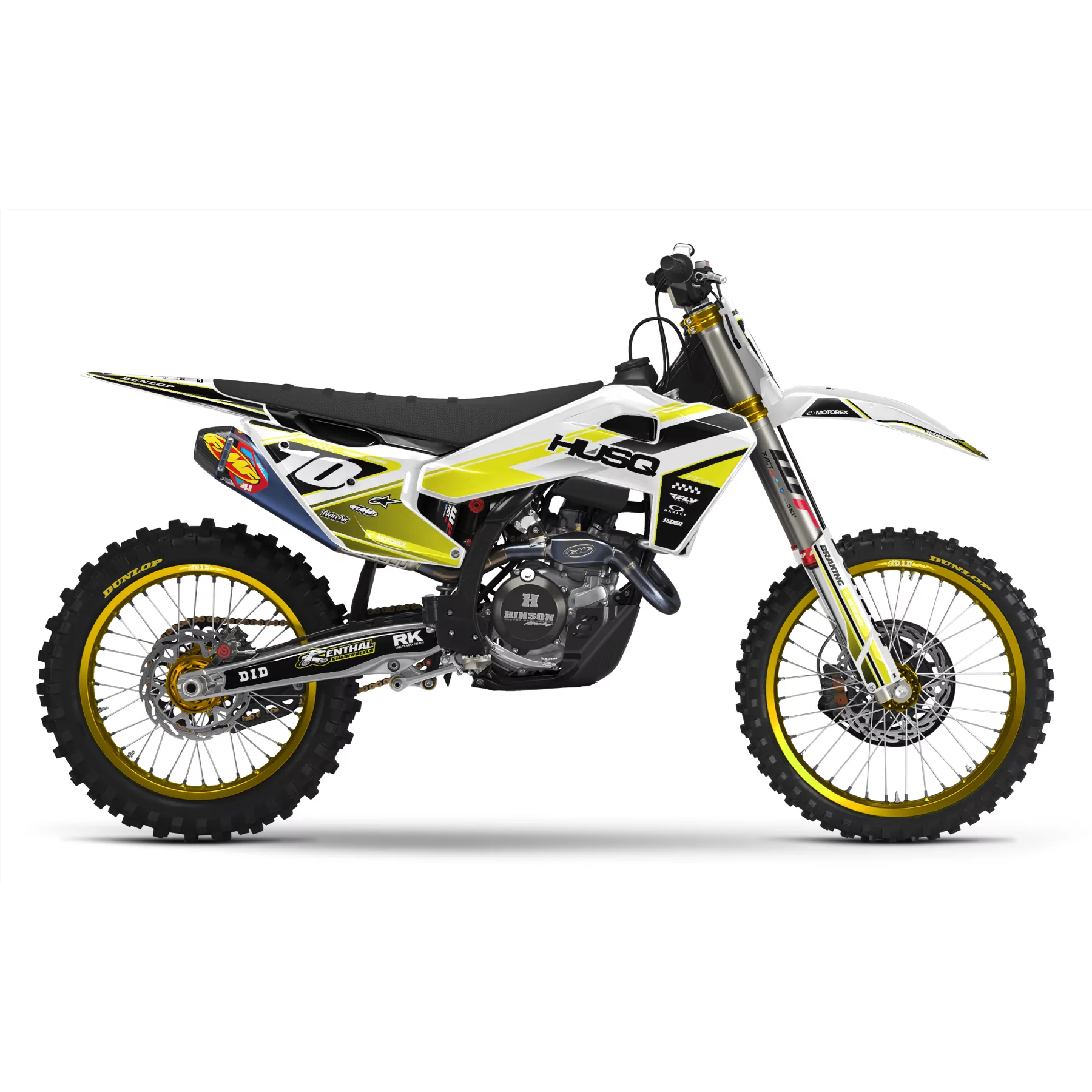Moto stickerset stickerset motocross husqvarna Yellow Strike