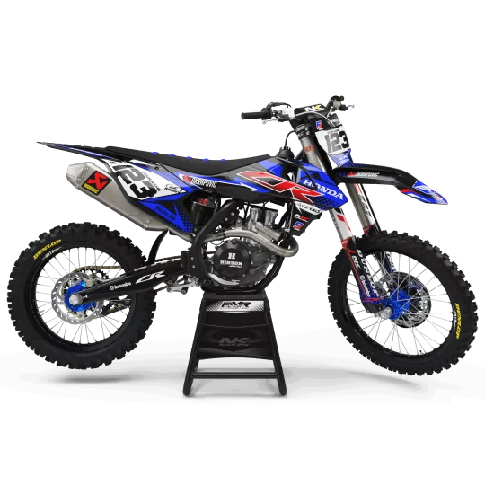 Kit adesivos moto KIT ADESIVOS MOTOCROSS honda FACTORY ENERGY azul|vermelho (ref:prda33a2)