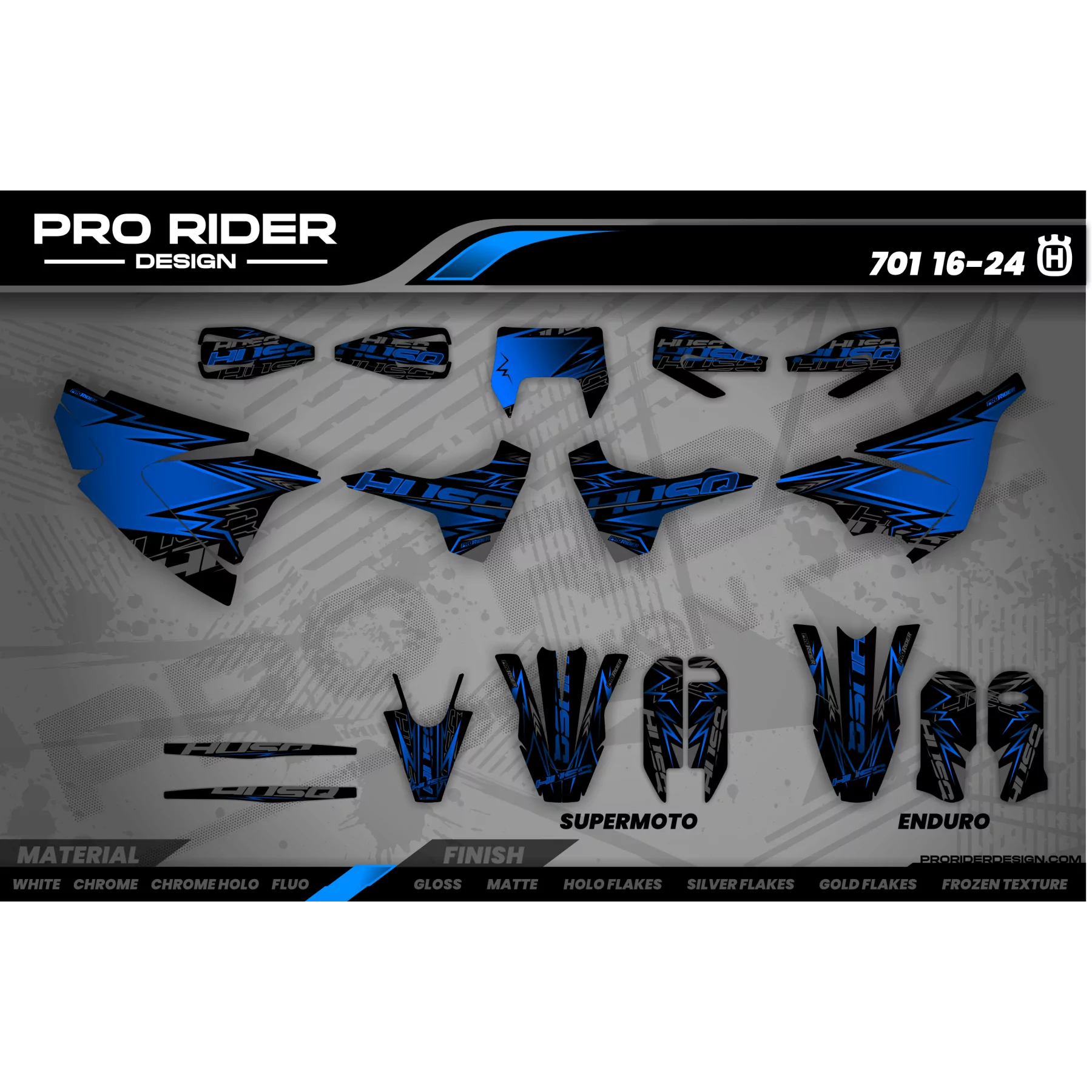Grafiche moto Grafiche 701 HUSQVARNA | DARK BLUE BOLD EFFECT