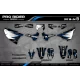 Kit adhesivos moto Kit adhesivos 701 HUSQVARNA | WHITE BLUE BOLD EFFECT