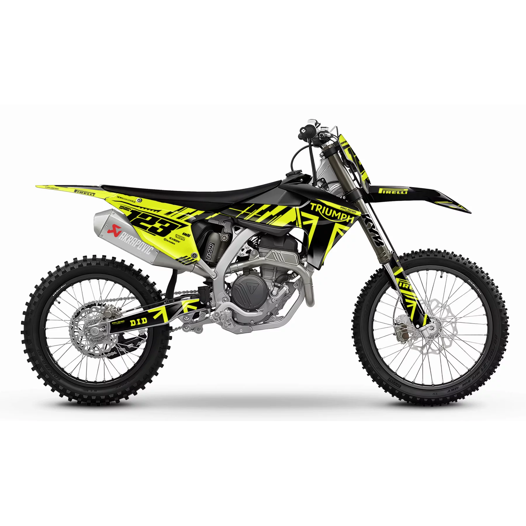 Motorrad Dekor DEKOR MOTOCROSS TRIUMPH STOCK NEON