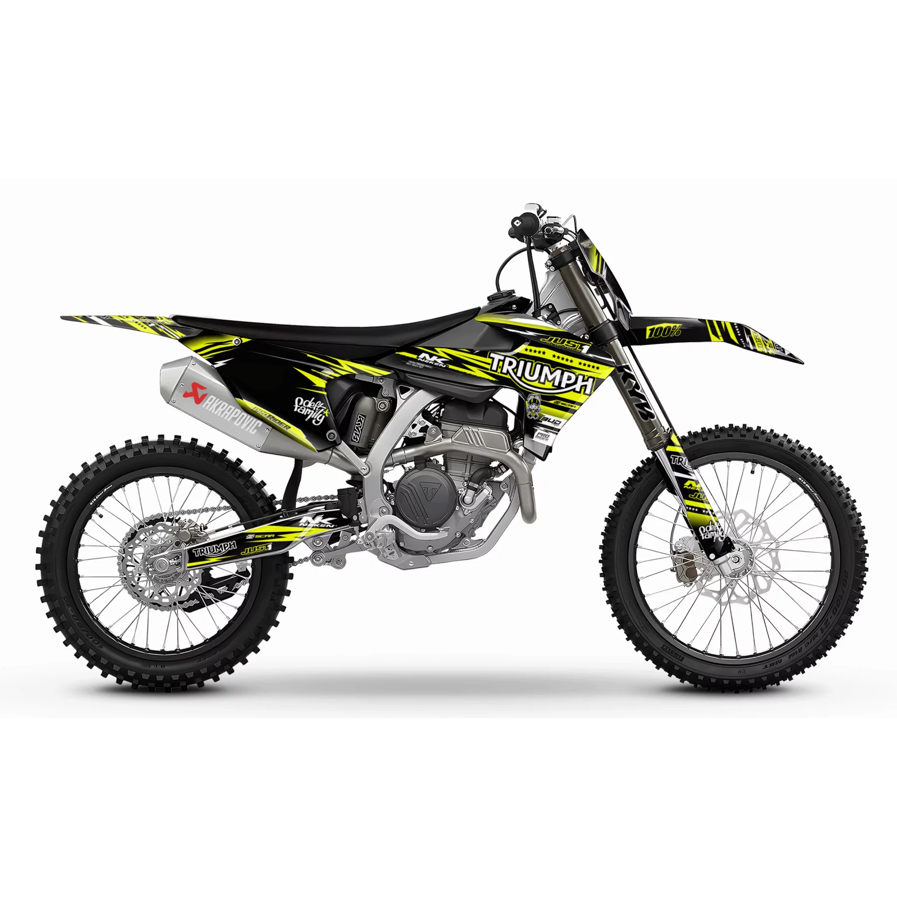 Kit adesivos moto KIT ADESIVOS MOTOCROSS TRIUMPH JUST1