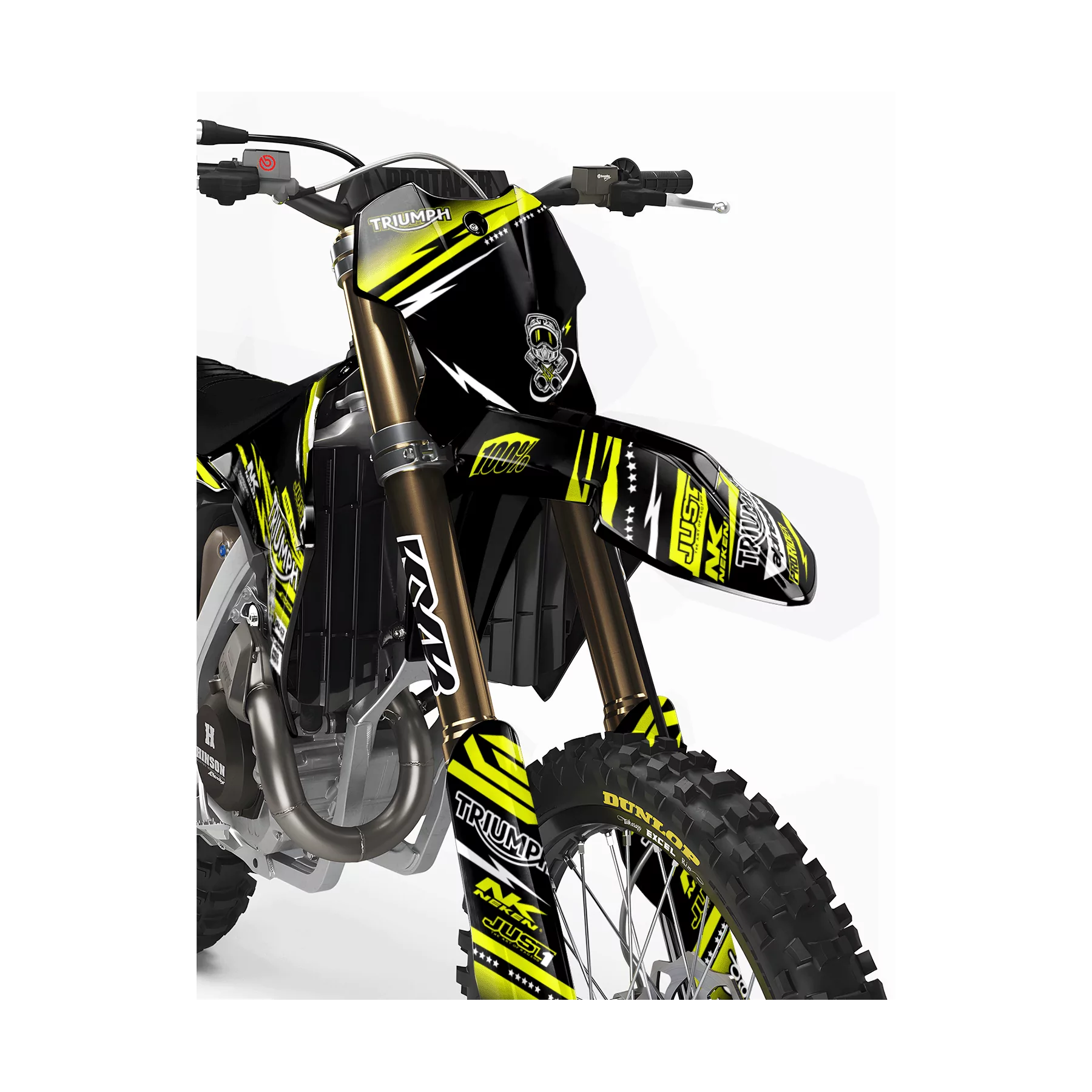 Kit adesivos moto KIT ADESIVOS MOTOCROSS TRIUMPH JUST1