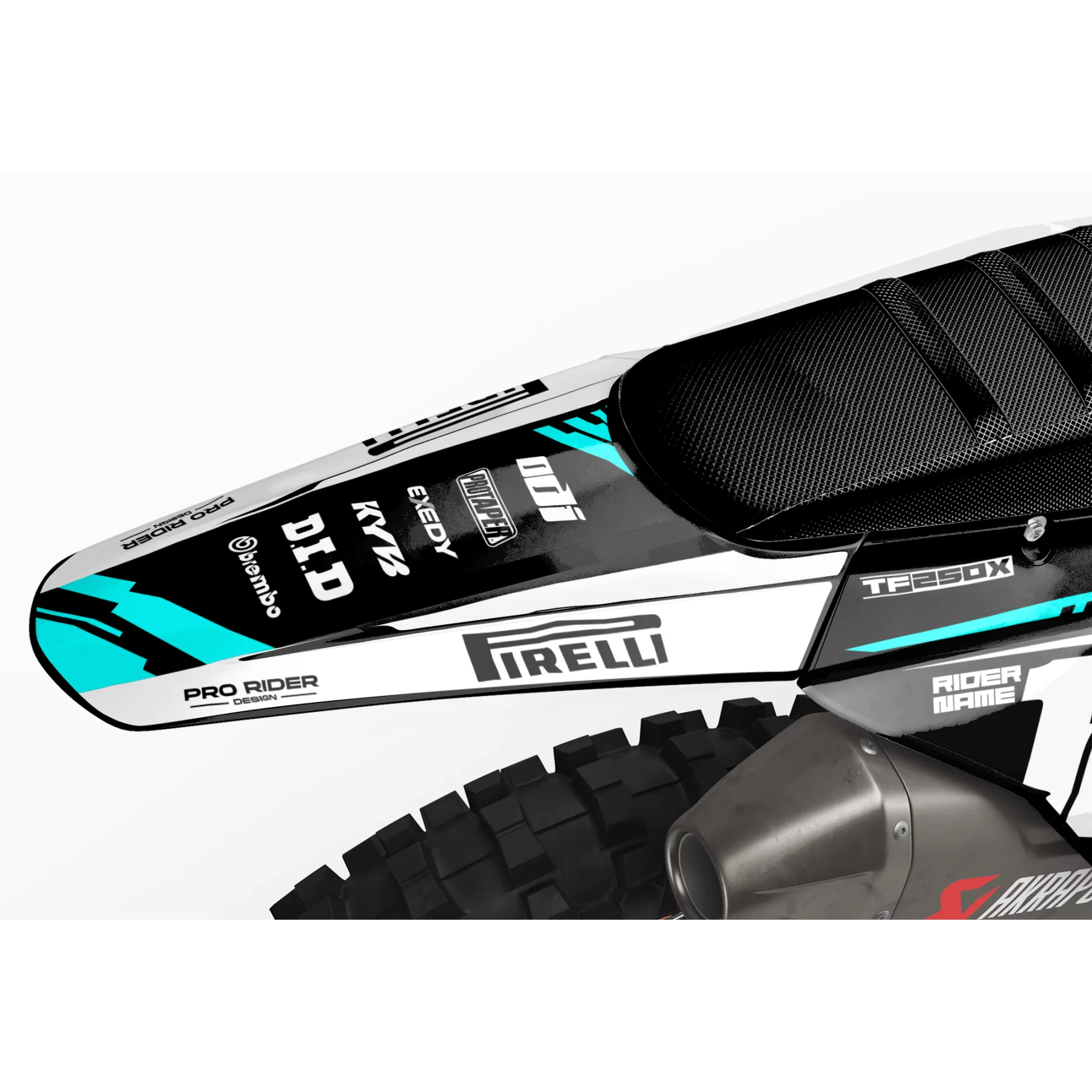 Kit adesivos moto KIT ADESIVOS MOTOCROSS TRIUMPH STOCK TEAL