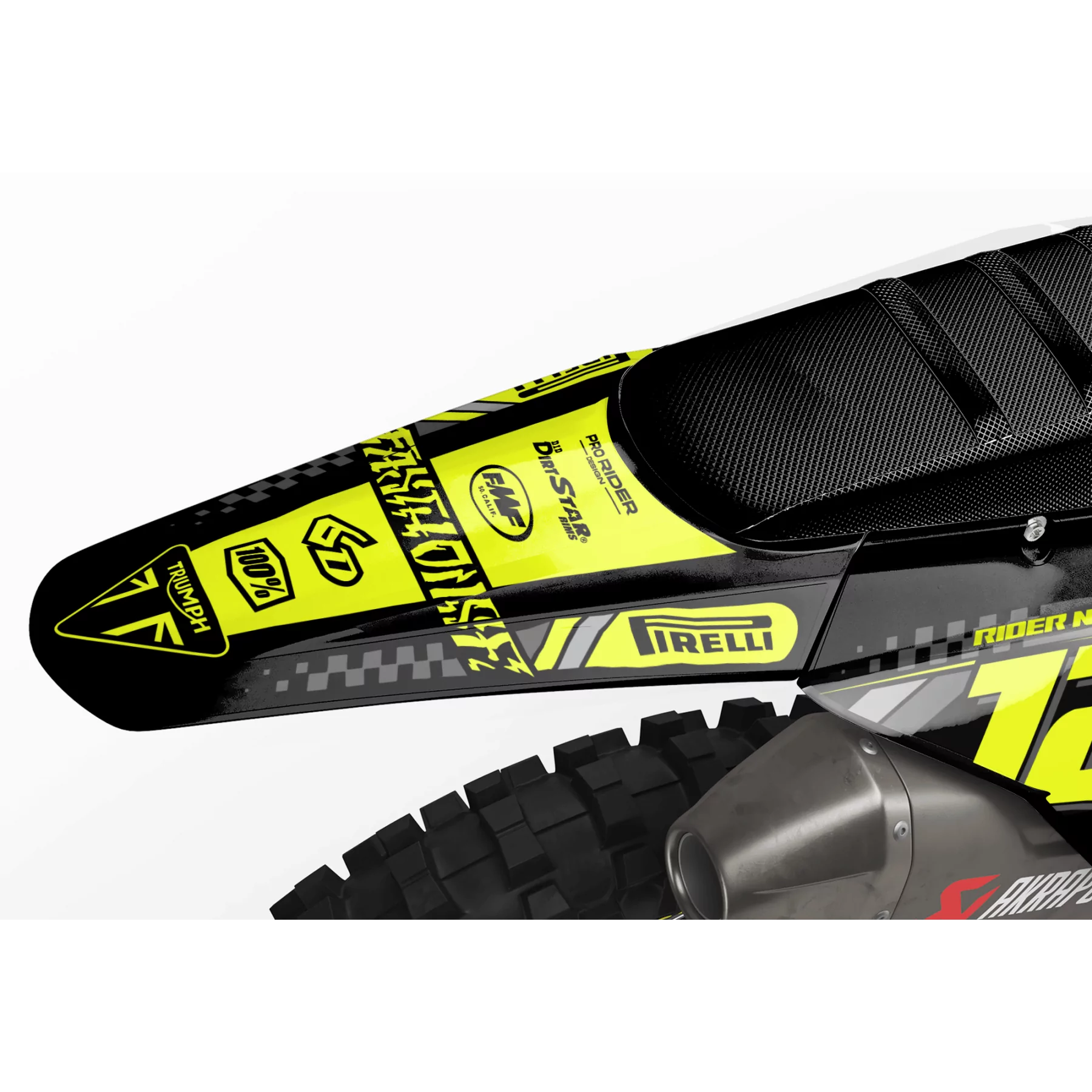 Kit adesivos moto KIT ADESIVOS MOTOCROSS TRIUMPH FASTHOUSE NEON