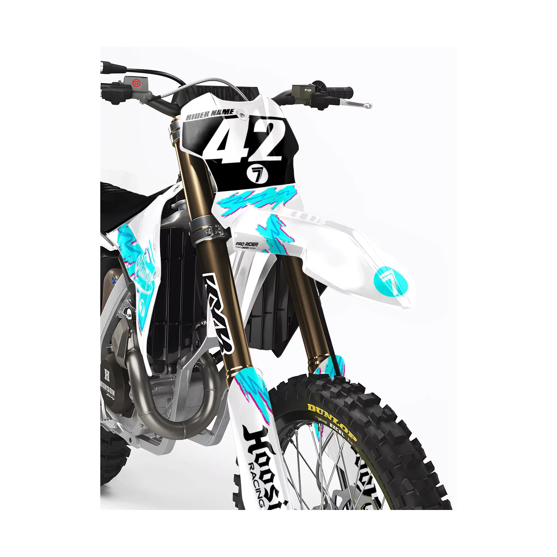 Dekor Motorrad DEKOR MOTOCROSS TRIUMPH RETRO TEAL
