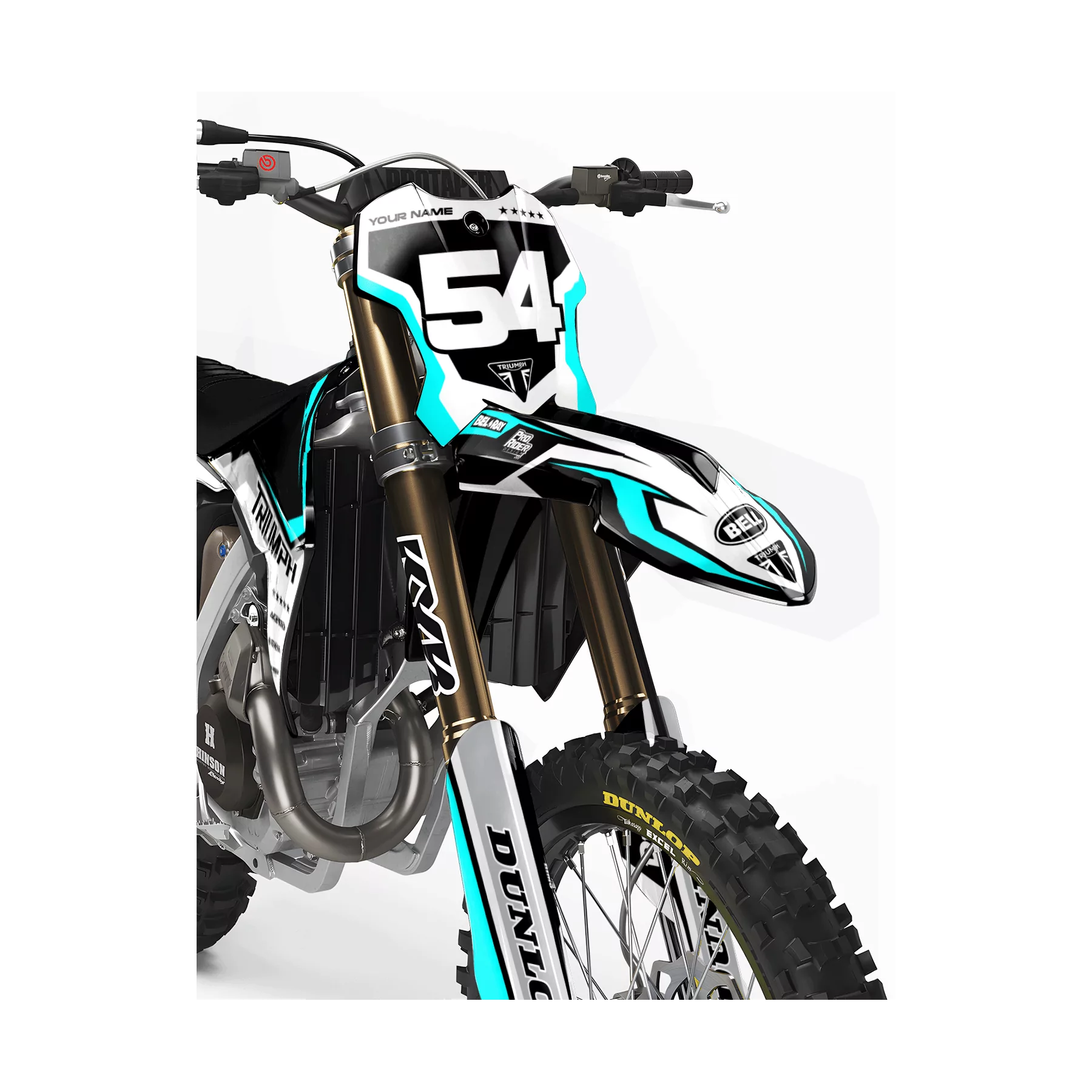 Stickerset motor STICKERSET MOTOCROSS TRIUMPH SHIFT MODE