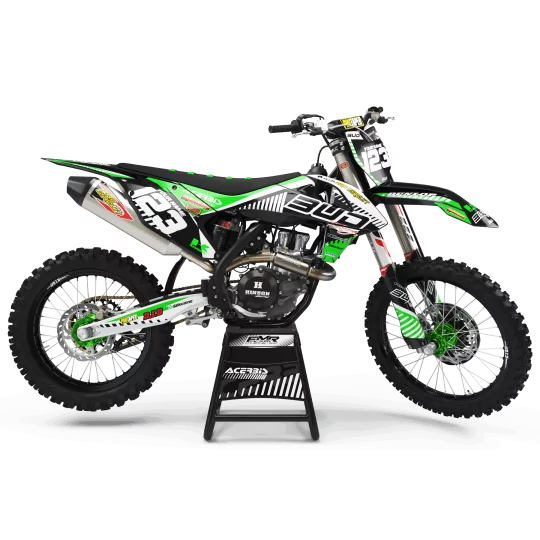 Kit adhesivos moto KIT ADHESIVOS MOTOCROSS BUD Racing kawasaki (ref:prda12b)