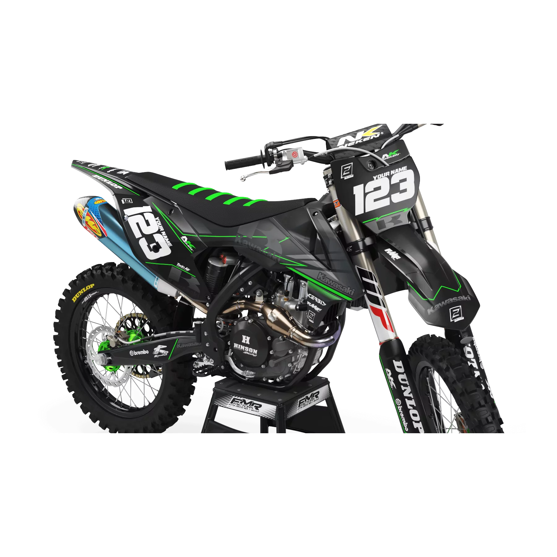 DEKOR Moto DEKOR MOTOCROSS kawasaki FACTORY NEKEN BLACK MATE (ref:prda31b)