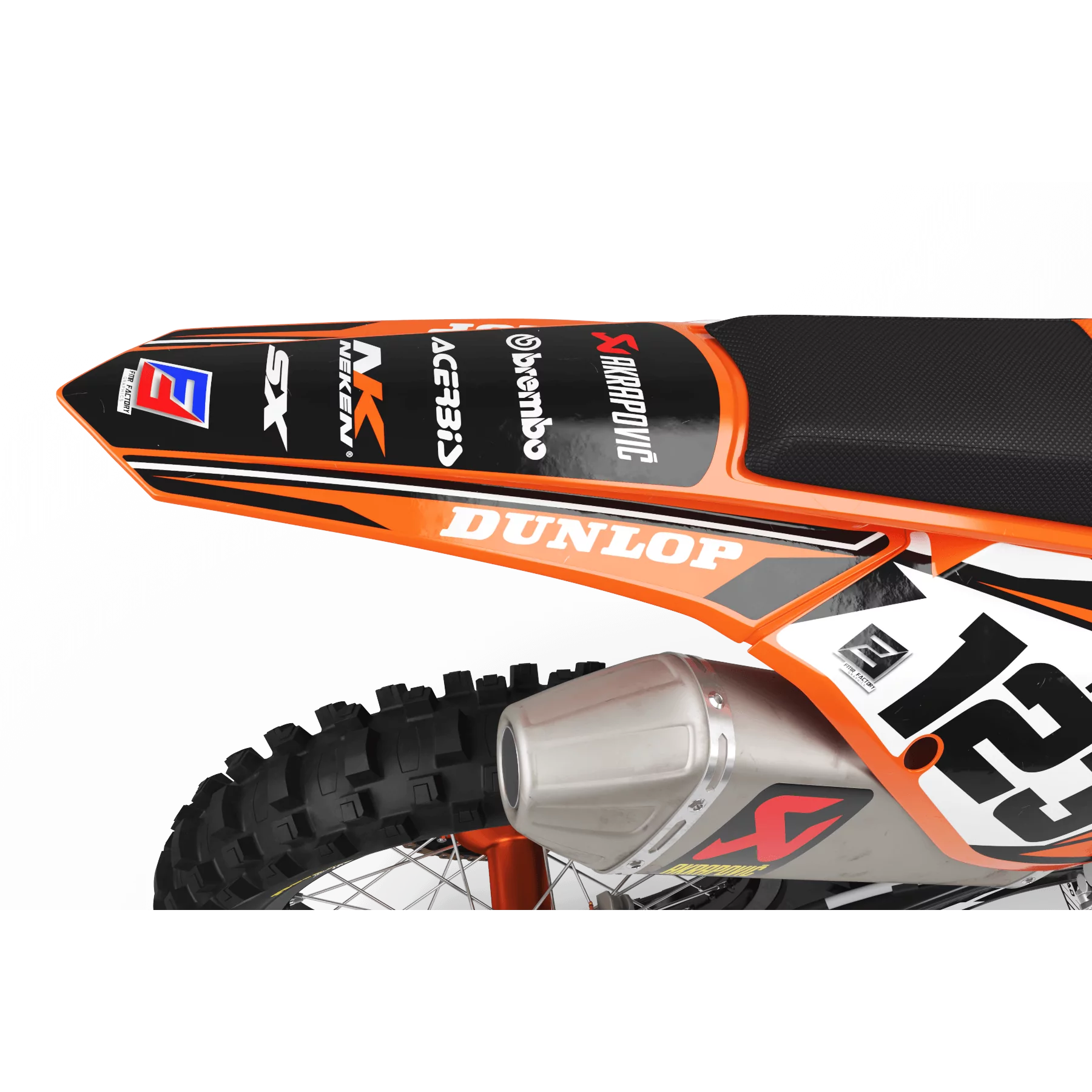 Kit adesivos moto KIT ADESIVOS Motocross KTM FACTORY ENERGY laranja (ref:prda33c)