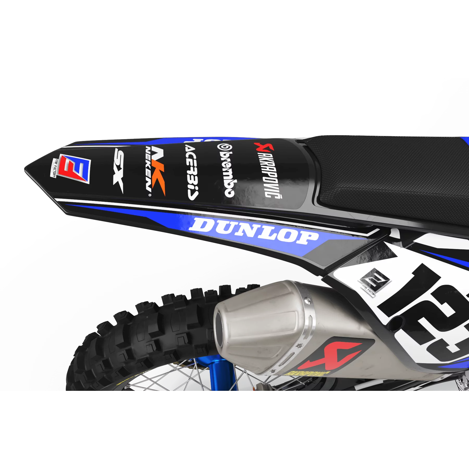 Kit adhesivos moto KIT ADHESIVOS Motocross KTM FACTORY ENERGY azul/naranja (ref:prda33c2)