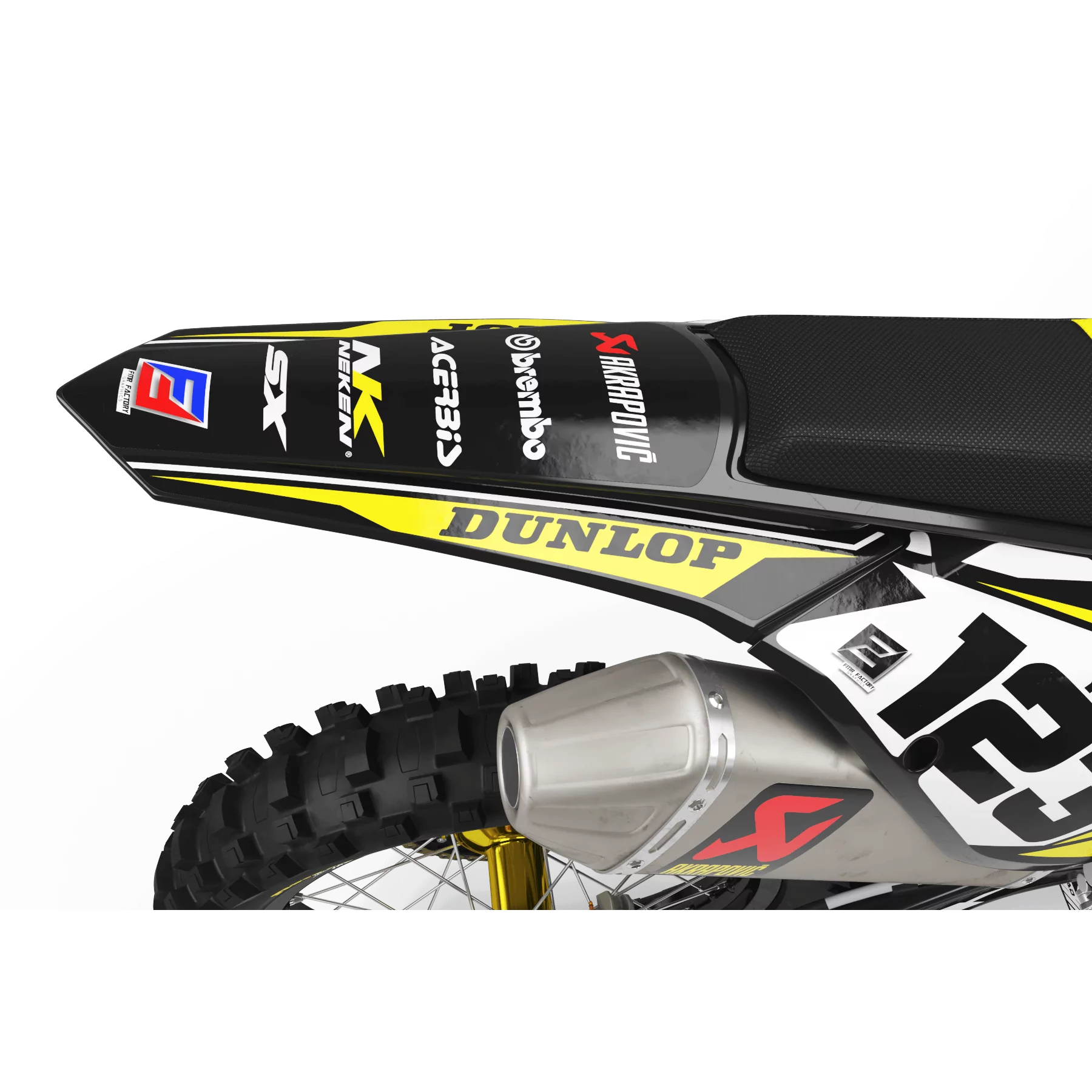 Kit adesivos moto KIT ADESIVOS MOTOCROSS KTM FACTORY ENERGY amarelo (ref:prda33c4)
