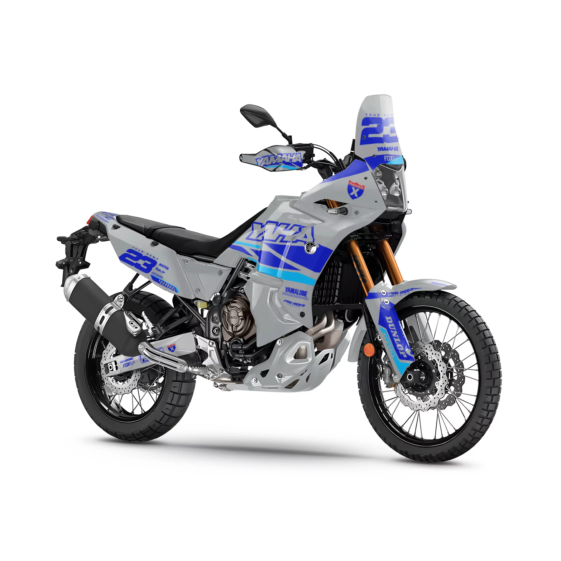 Stickerset moto stickerset moto yamaha 700 ténéré | Speed Blocks - GREY BLUE
