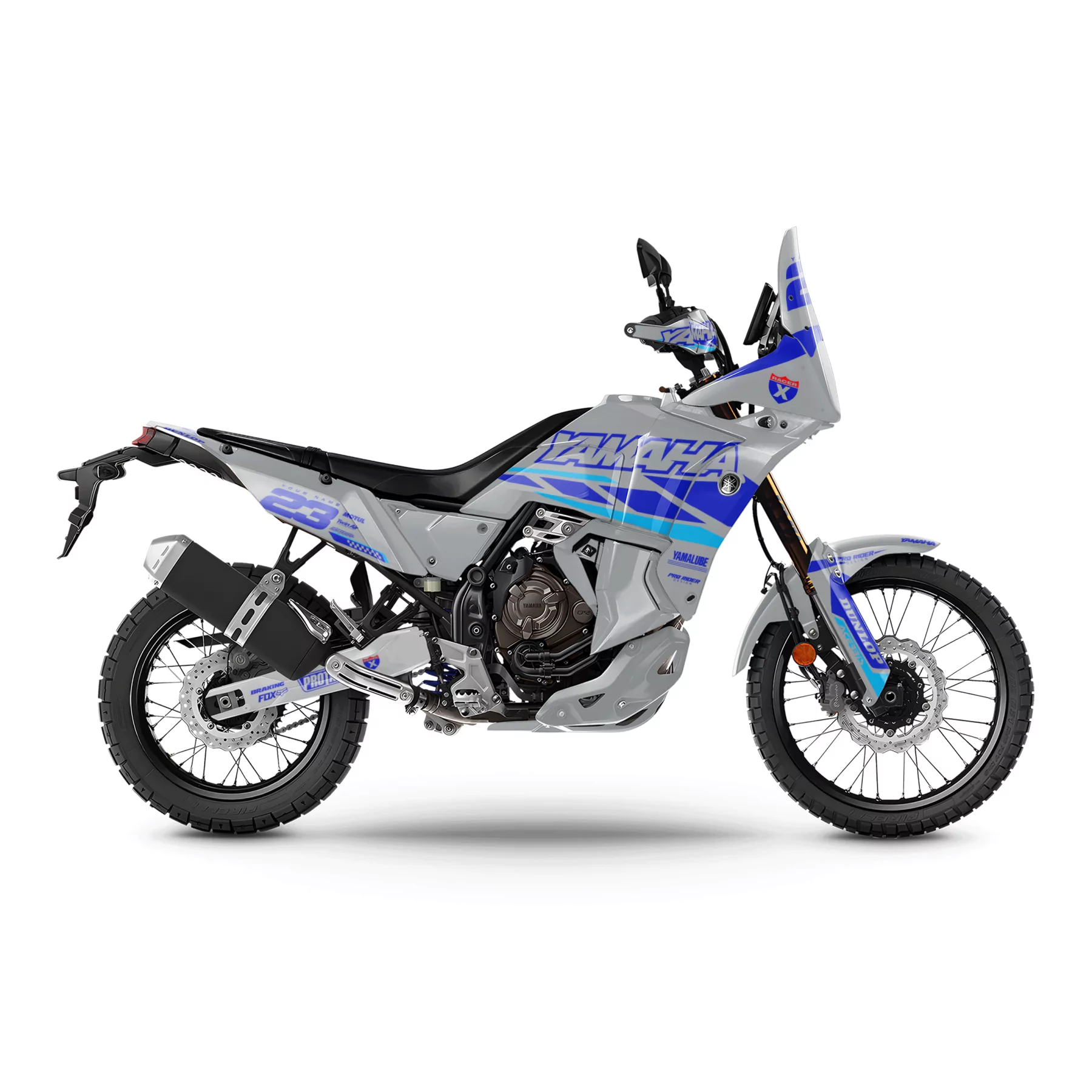 Stickerset moto stickerset moto yamaha 700 ténéré | Speed Blocks - GREY BLUE